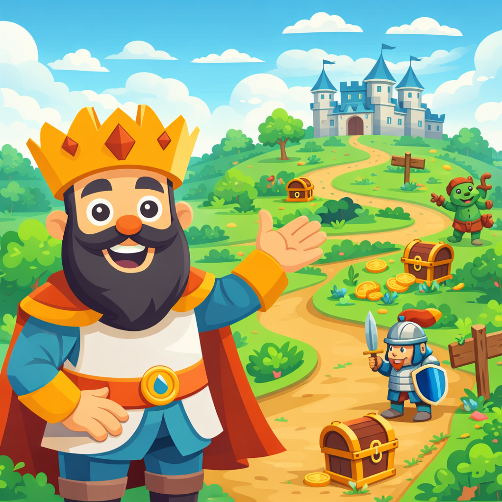 Illustration: royal welcome to the kingdom — Employee Quest